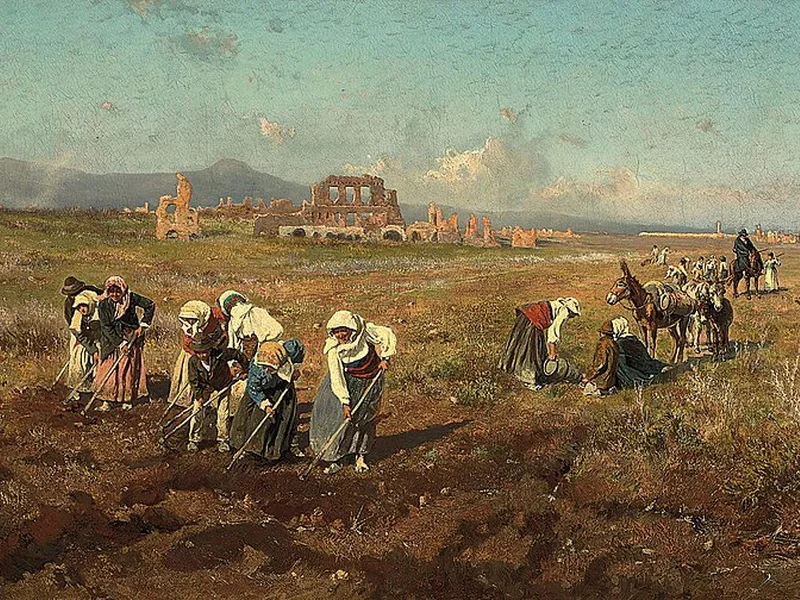1845-Pietro Barucci - Lavorare la terra nella campagna romana